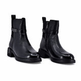 Ghete dama casual Anna Viotti piele naturala D125-5J302-B01 negre