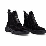 Ghete dama casual Anna Viotti piele intoarsa D125-5J330-R01B maro