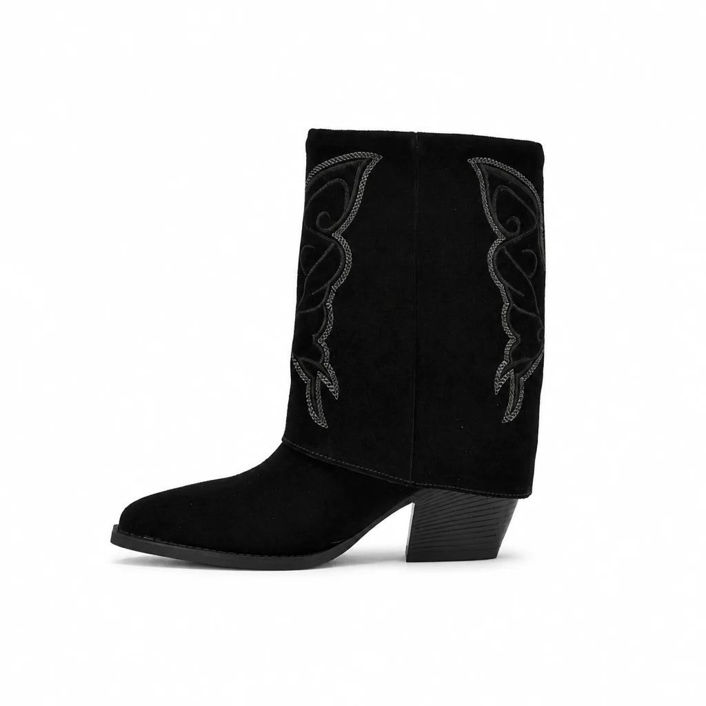 Cizme Dama Casual Anna Viotti Piele Intoarsa D115-2380-29R-01 negre