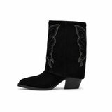 Cizme Dama Casual Anna Viotti Piele Intoarsa D115-2380-29R-01 negre