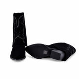 Cizme Dama Casual Anna Viotti Piele Intoarsa D115-2380-29R-01 negre