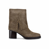 Botine dama casual Anna Viotti piele intoarsa D115-80935-05R kaki