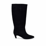 Cizme dama elegante Anna Viotti piele intoarsa D115-X20257-10R negre