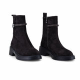 Ghete dama casual Anna Viotti piele intoarsa D123-Y766-7A77-H575-T259 maro