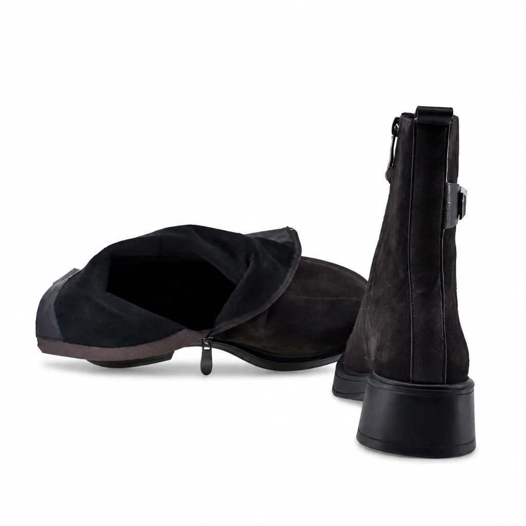 Ghete dama casual Anna Viotti piele intoarsa D123-Y766-7A77-H575-T259 maro