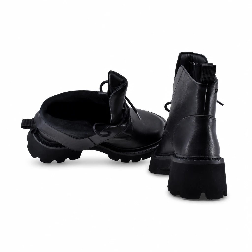 Ghete dama casual Anna Viotti piele naturala D123-Y777-4A780-N219 negre