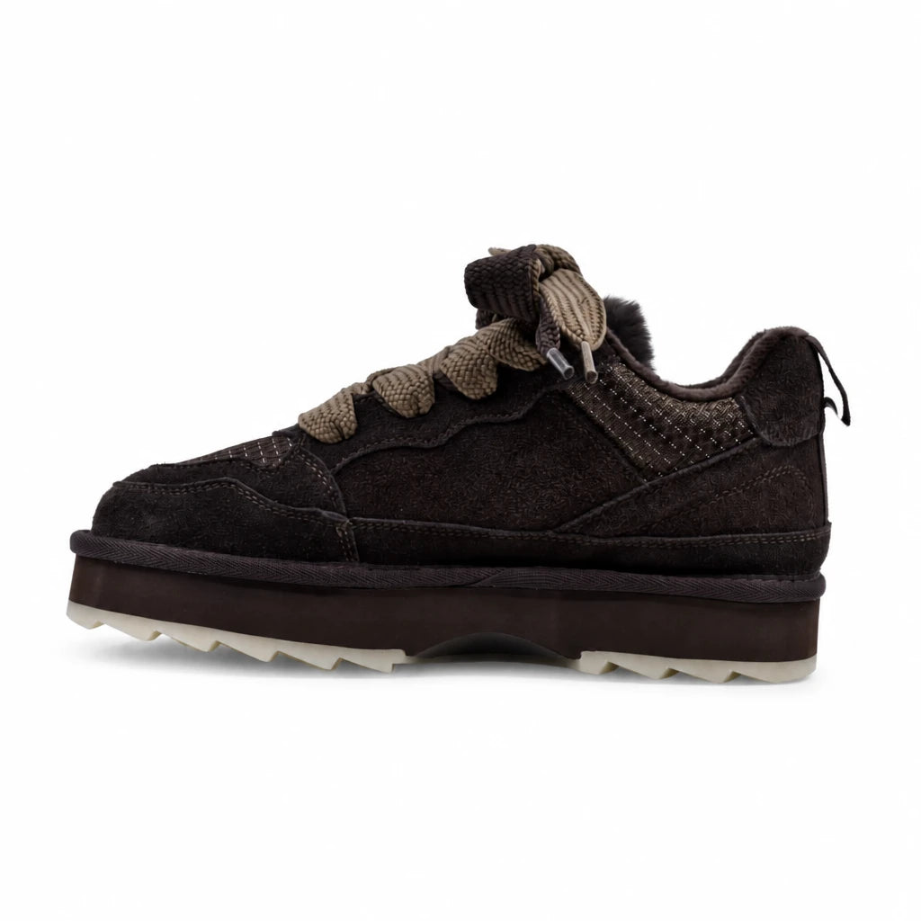 Pantofi dama casual Anna Viotti piele intoarsa D113-2682 maro