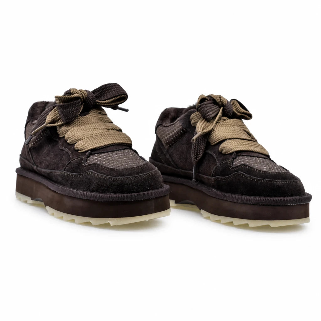 Pantofi dama casual Anna Viotti piele intoarsa D113-2682 maro