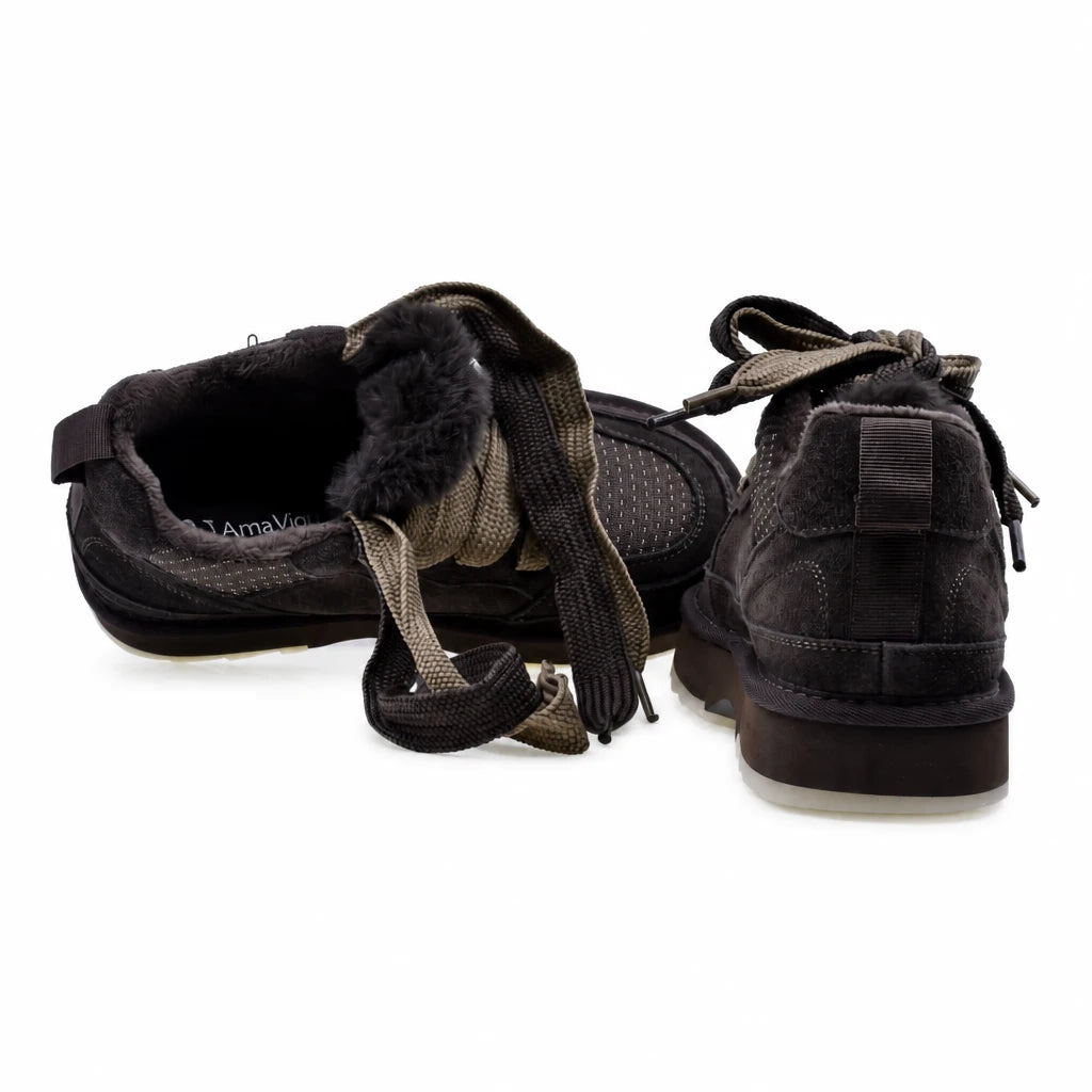 Pantofi dama casual Anna Viotti piele intoarsa D113-2682 maro