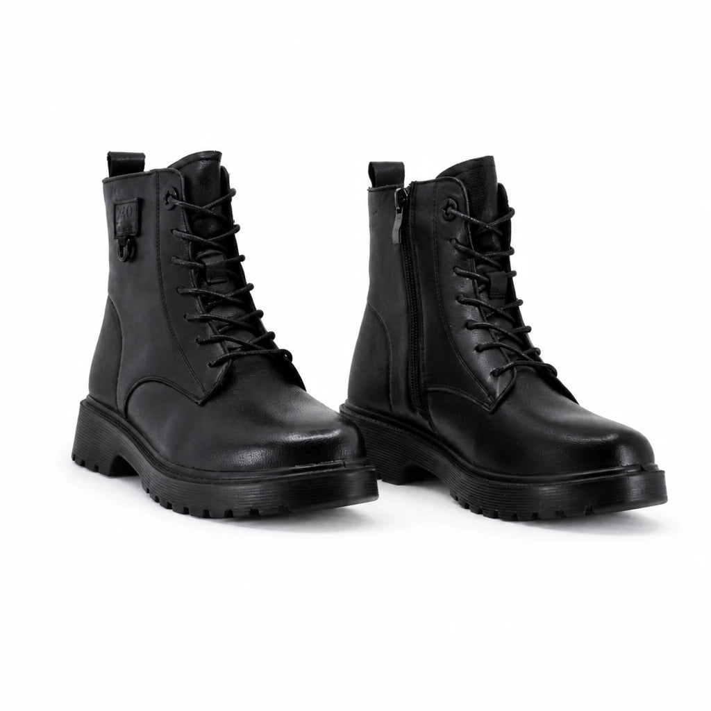 Ghete dama casual Anna Viotti piele naturala D111-2E18520-1 negre