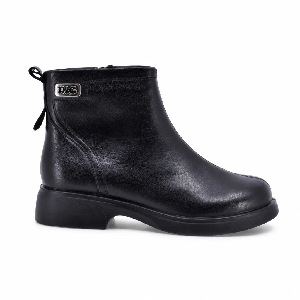 Ghete dama casual Anna Viotti piele naturala D111-5E05869-1 negre