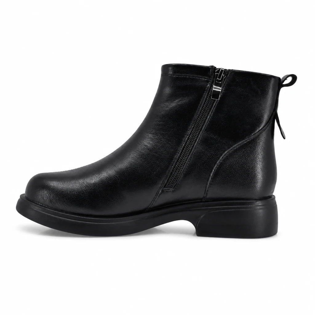 Ghete dama casual Anna Viotti piele naturala D111-5E05869-1 negre