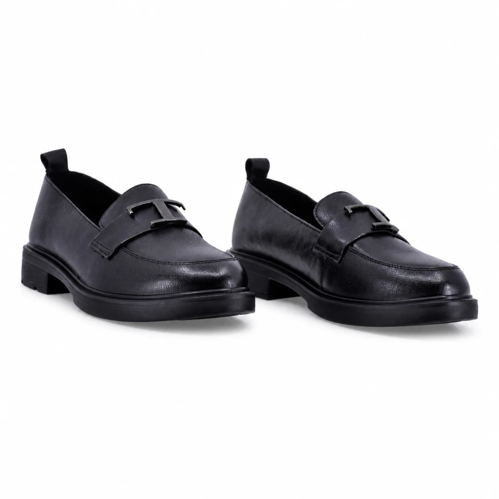 Pantofi dama casual Anna Viotti piele naturala D111-5H23908-6 negri