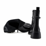 Ghete dama casual Anna Viotti piele naturala D123-Y765-6A730-N253 negre