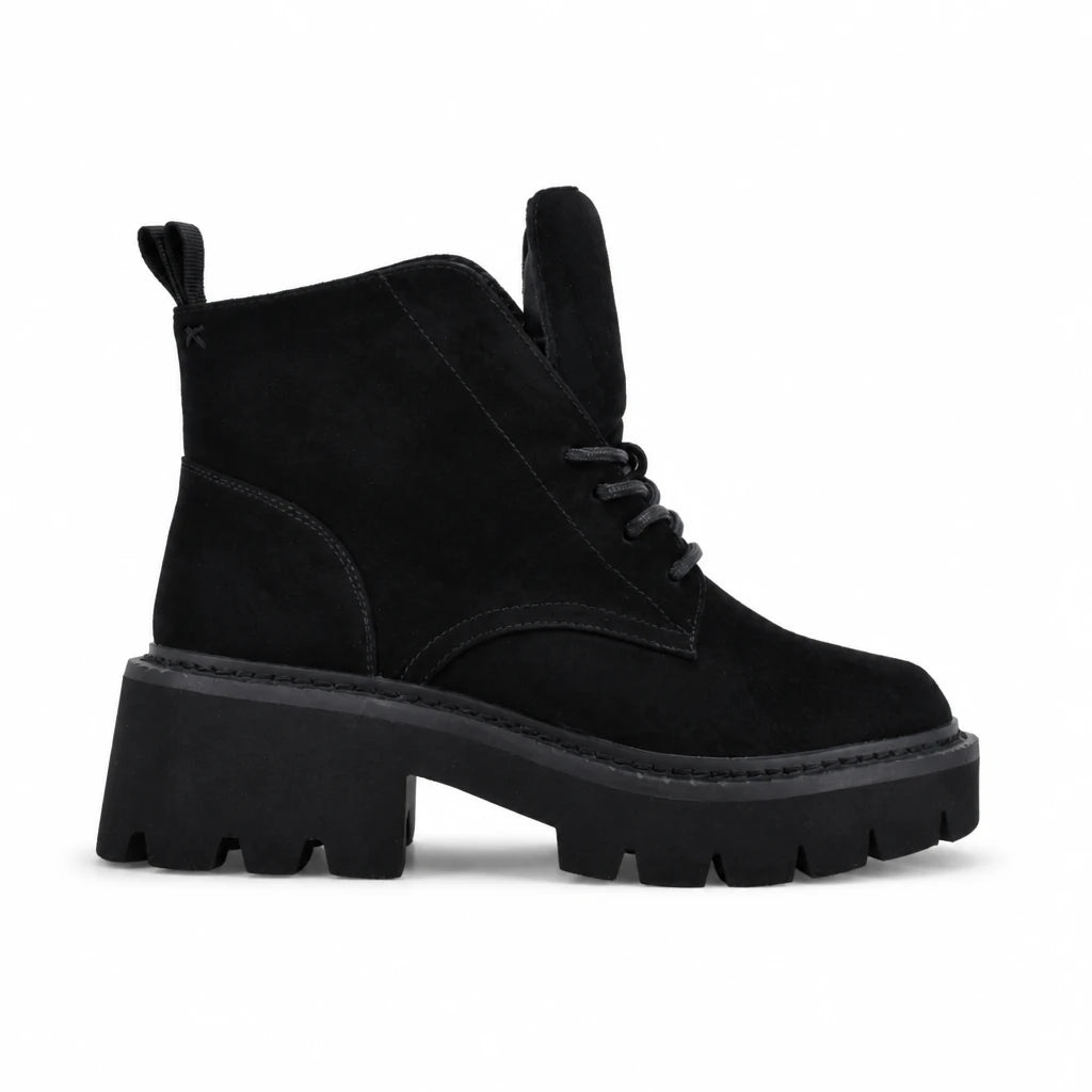 Ghete dama casual Anna Viotti piele intoarsa D123-Y777-4A780-Y36 negre