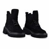 Ghete dama casual Anna Viotti piele intoarsa D123-Y777-4A780-Y36 negre