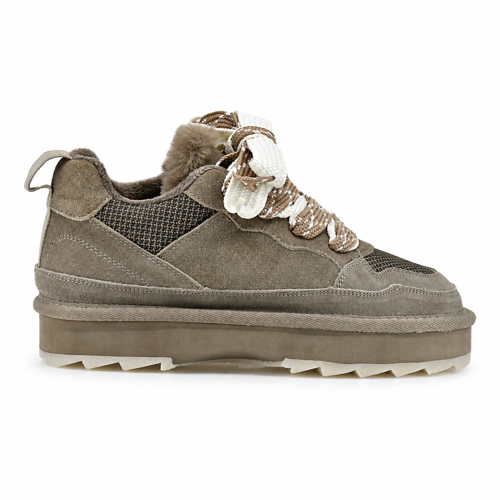 Pantofi Dama Casual Anna Viotti Piele Intoarsa D113-2682 kaki