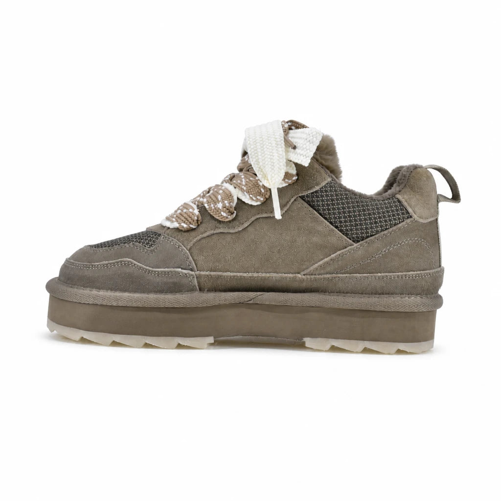 Pantofi Dama Casual Anna Viotti Piele Intoarsa D113-2682 kaki