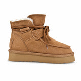 Ghete dama casual Anna Viotti piele intoarsa D121-DS4256C camel