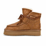 Ghete dama casual Anna Viotti piele intoarsa D121-DS4256C camel