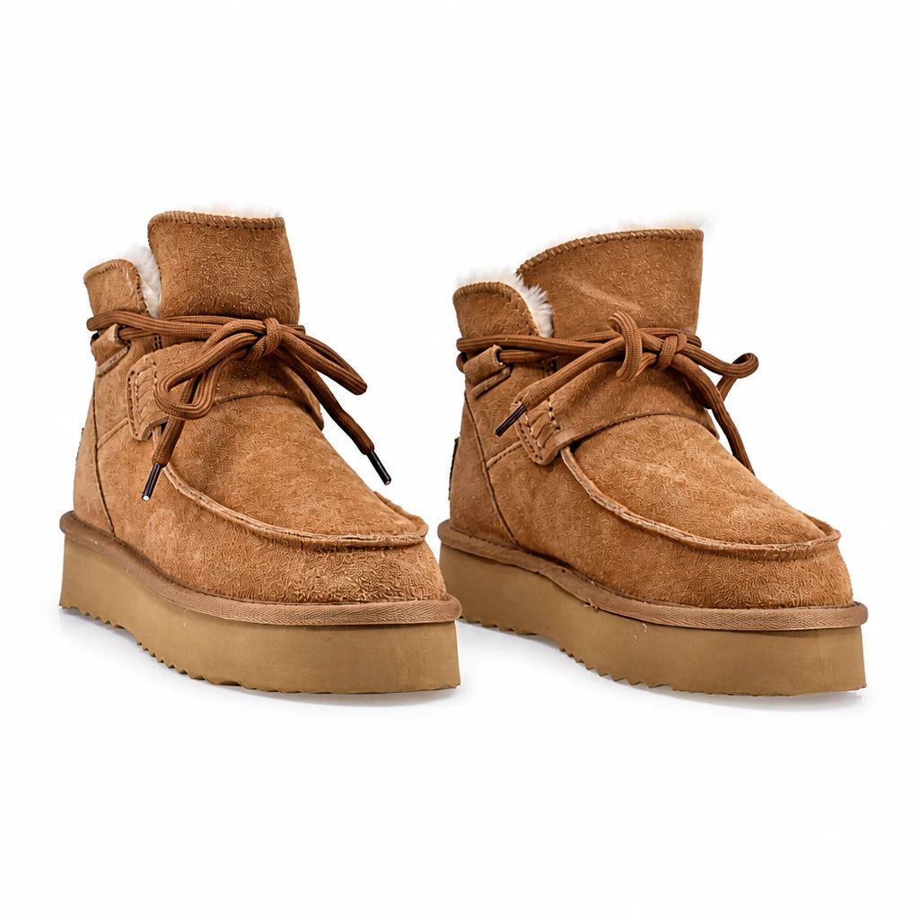 Ghete dama casual Anna Viotti piele intoarsa D121-DS4256C camel
