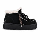 Ghete dama casual Anna Viotti piele intoarsa D121-DS5228 negre