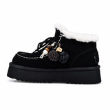 Ghete dama casual Anna Viotti piele intoarsa D121-DS5228 negre