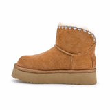 Ghete dama casual Anna Viotti piele intoarsa D121-DS5382A camel
