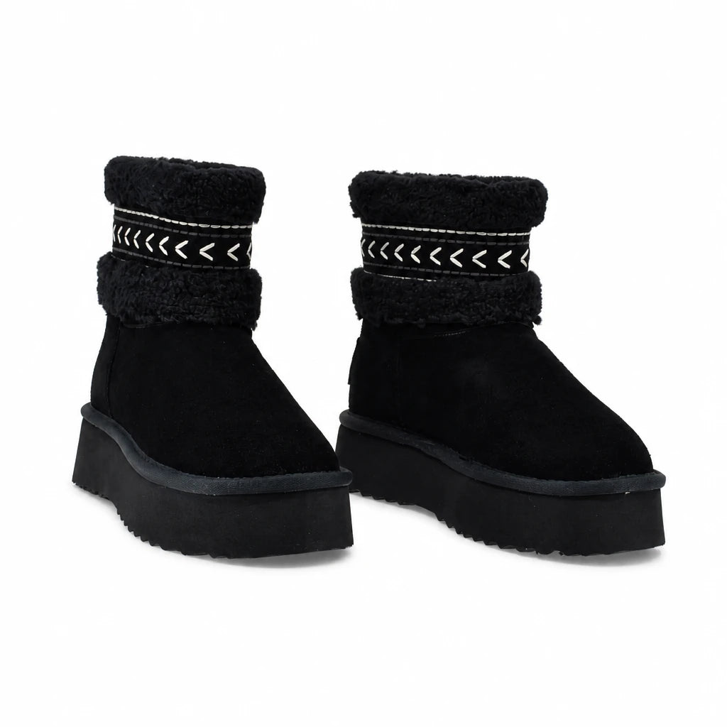 Ghete dama casual Anna Viotti piele intoarsa D121-LB9713 negre