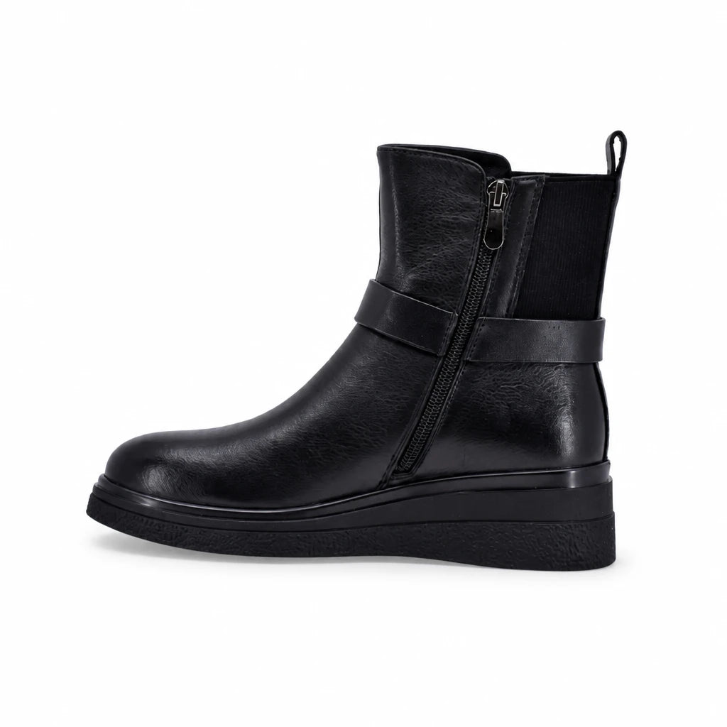 Ghete dama casual Anna Viotti piele naturala D125-5J197-B05A negre
