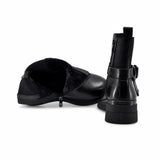 Ghete dama casual Anna Viotti piele naturala D125-5J197-B05A negre