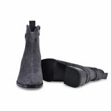 Botine dama elegante Anna Viotti piele intoarsa D123-J5.5-A2722-830-H815 gri