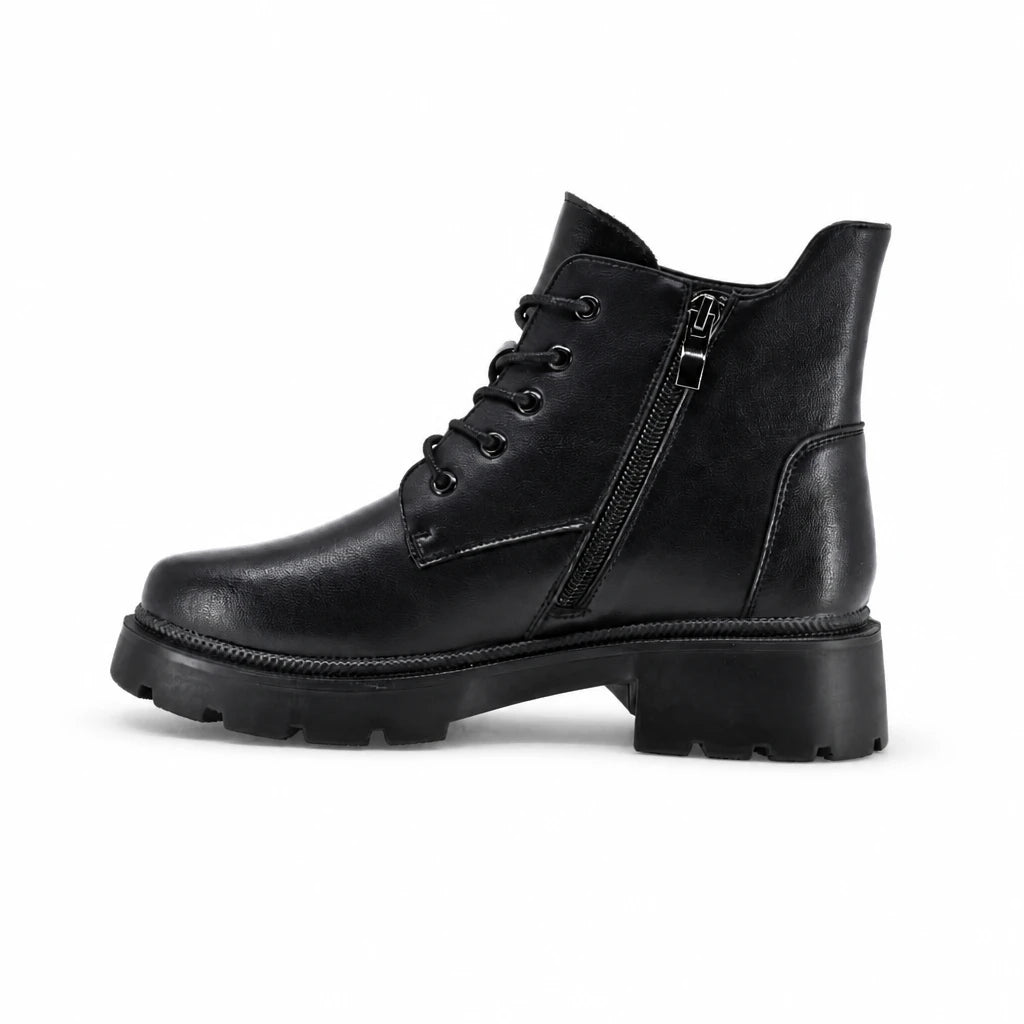 Ghete dama casual Anna Viotti piele naturala D111-3E10653-72 negre