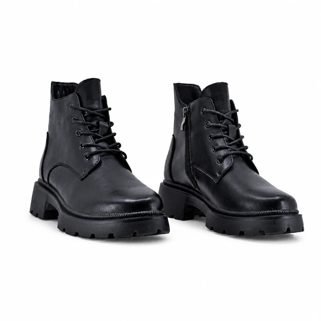 Ghete dama casual Anna Viotti piele naturala D111-3E10653-72 negre