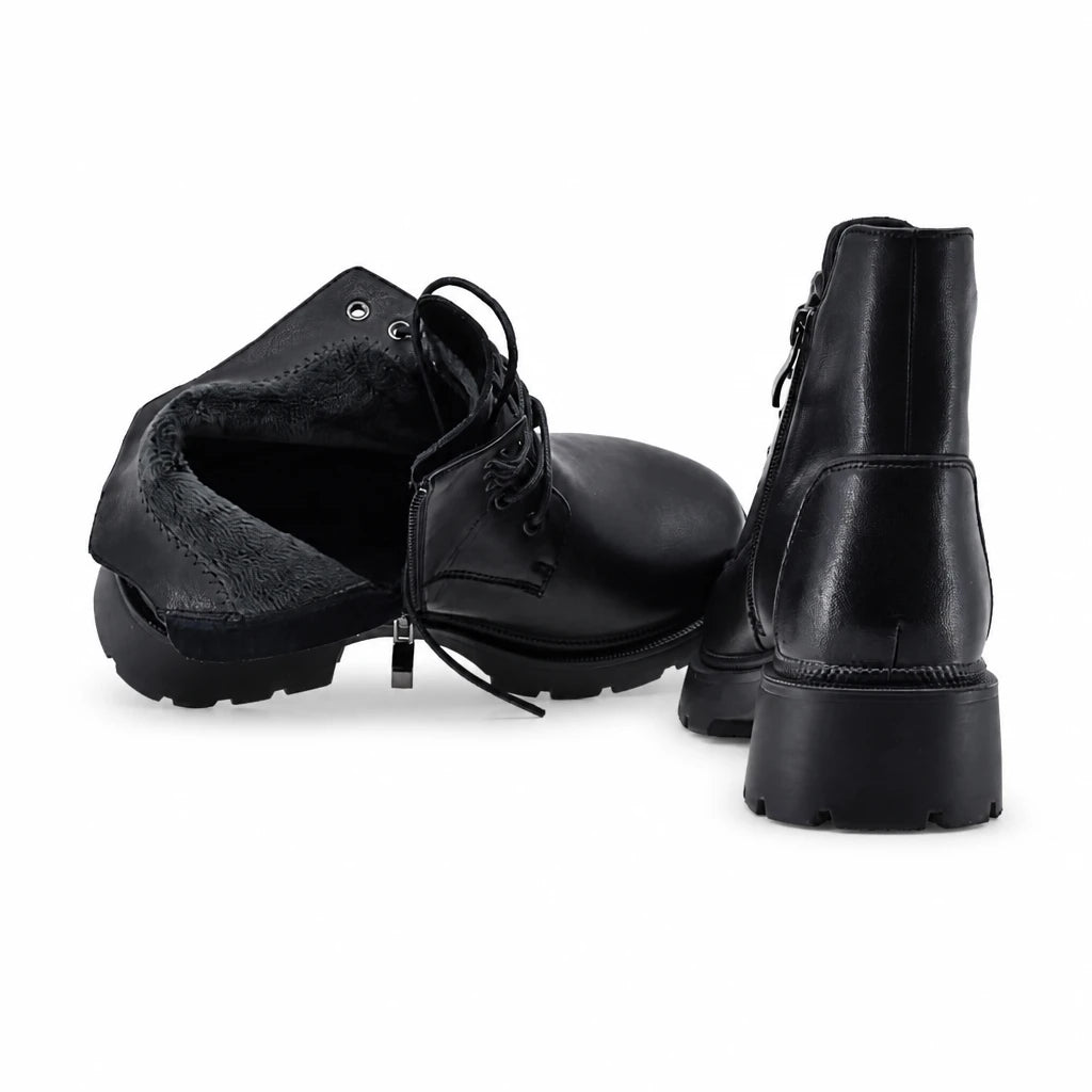 Ghete dama casual Anna Viotti piele naturala D111-3E10653-72 negre