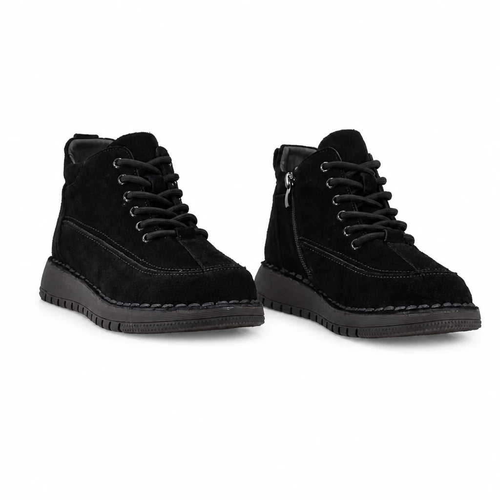 Ghete dama casual Anna Viotti piele intoarsa D111-G26AW-4-2 maro