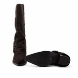 Cizme Dama Casual Anna Viotti Piele Intoarsa D115-138830-14R maro