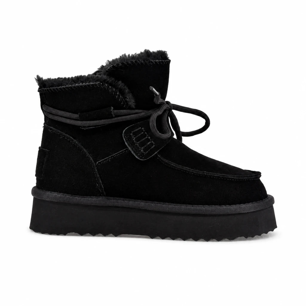 Ghete dama casual Anna Viotti piele intoarsa D121-DS4256C negre