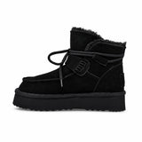 Ghete dama casual Anna Viotti piele intoarsa D121-DS4256C negre