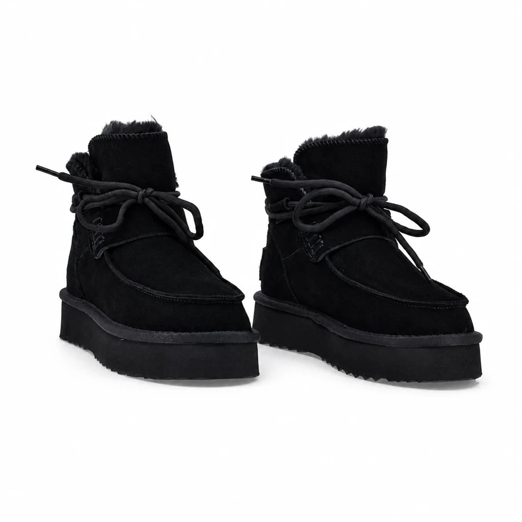 Ghete dama casual Anna Viotti piele intoarsa D121-DS4256C negre