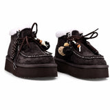 Ghete dama casual Anna Viotti piele intoarsa D121-DS5228 maro