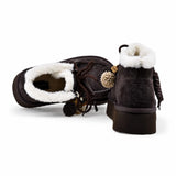 Ghete dama casual Anna Viotti piele intoarsa D121-DS5228 maro