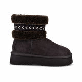 Ghete dama casual Anna Viotti piele intoarsa D121-LB9713 chocolate