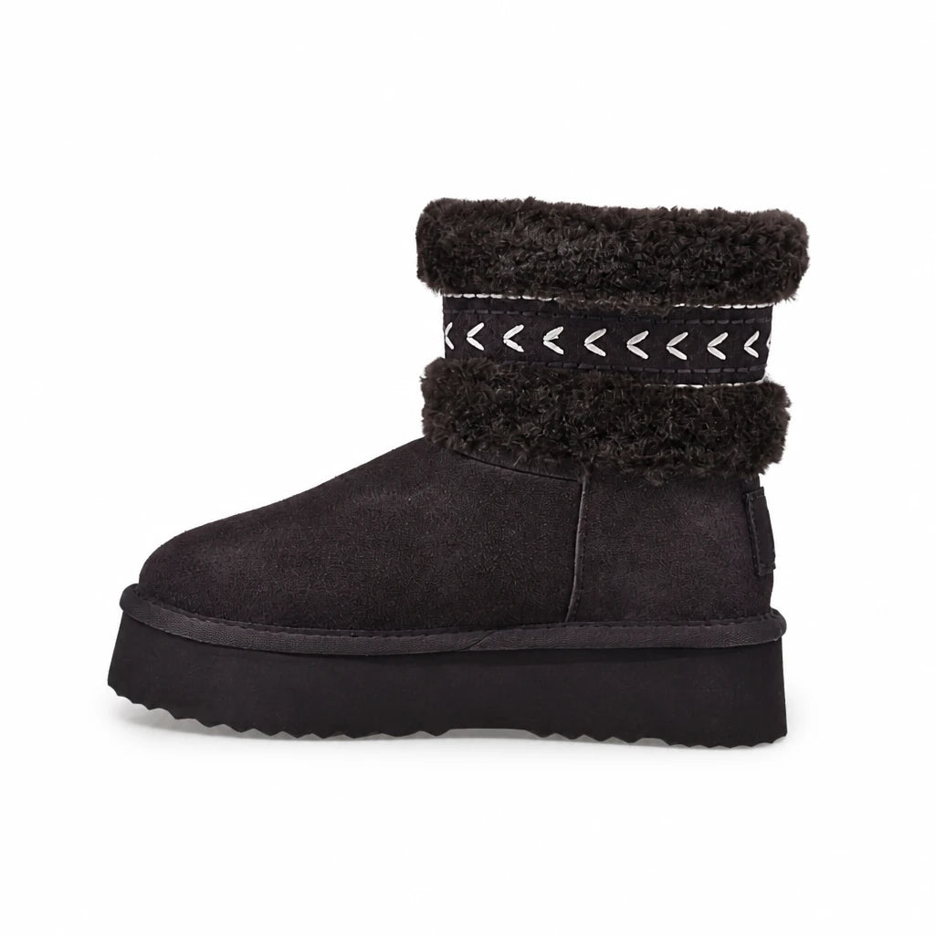 Ghete dama casual Anna Viotti piele intoarsa D121-LB9713 chocolate