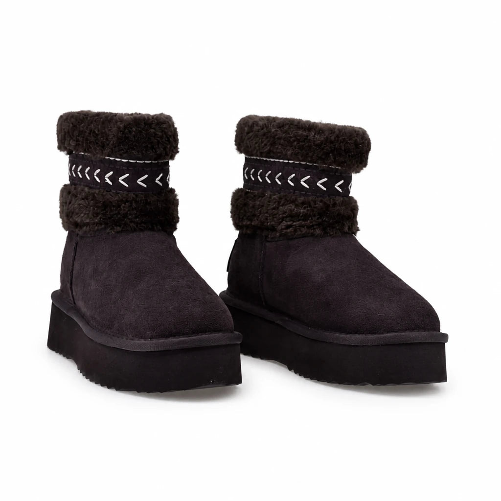 Ghete dama casual Anna Viotti piele intoarsa D121-LB9713 chocolate