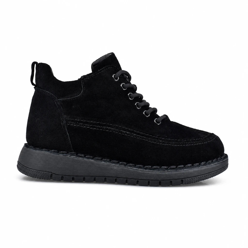 Ghete dama casual Anna Viotti piele intoarsa D111-G26AW-4-1 negre