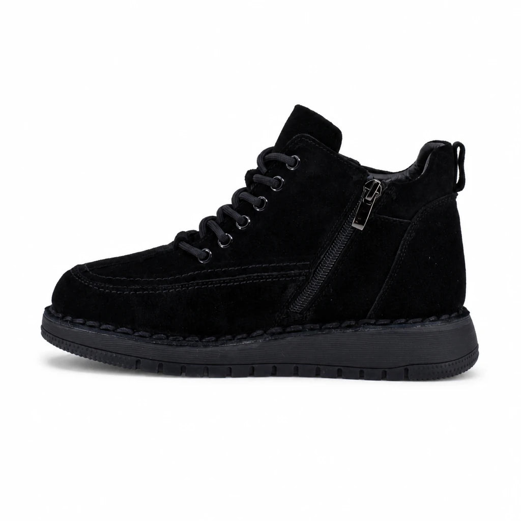 Ghete dama casual Anna Viotti piele intoarsa D111-G26AW-4-1 negre