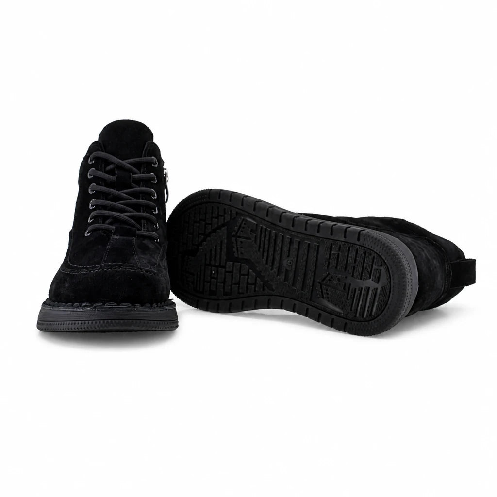 Ghete dama casual Anna Viotti piele intoarsa D111-G26AW-4-1 negre