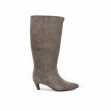 Cizme dama elegante Anna Viotti piele intoarsa D115-X20257-10R kaki