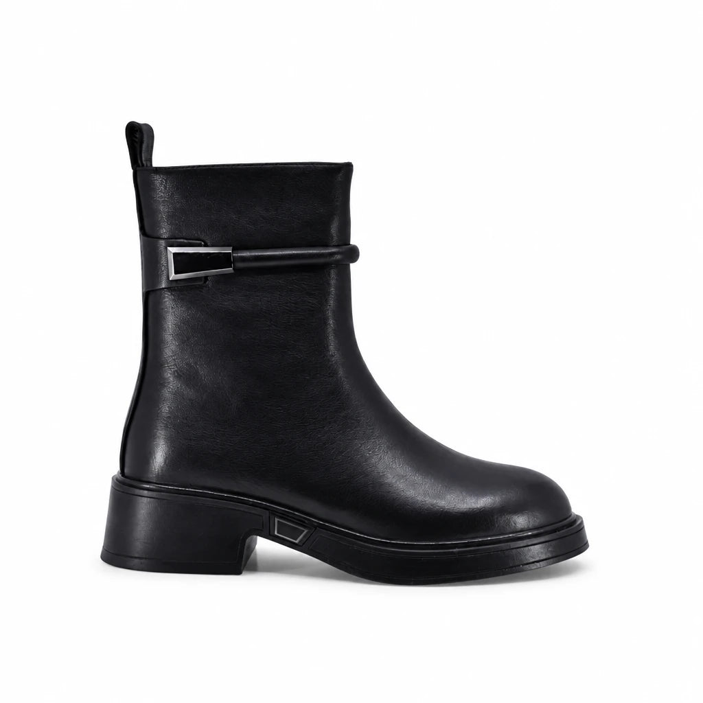 Ghete dama casual Anna Viotti piele naturala D123-Y766-7A77-M2198-A15 negre